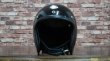 画像1: BEETLE 500TX JET HELMET (ブラック/黒革黒紐ダブルストラップ) (1)