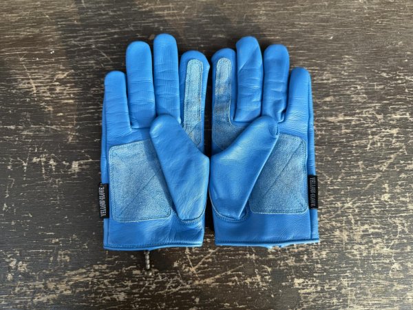 画像2: YELLOW GLOVE × OCEAN BEETLE　SHORT GLOVE BLUE (2)