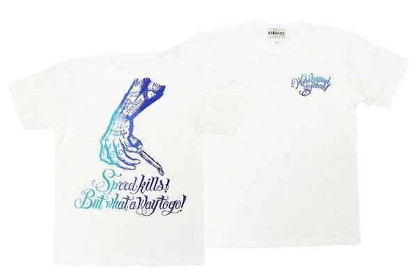 画像1: [PARASITE] WORLD BEYOND SPEED S/S T-SHIRT WHITE (1)