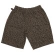 画像1: [FLUTTER] The Holiday -Comfy fit- Leopard Cotton Twill Short Easy Pants BROWN (1)