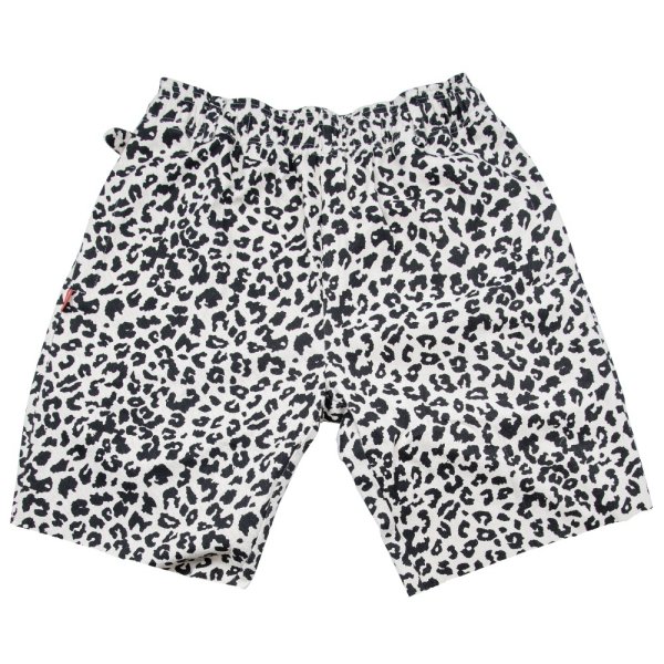 画像1: [FLUTTER] The Holiday -Comfy fit- Leopard Cotton Twill Short Easy Pants IVORY (1)
