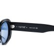 画像3: [FLUTTER] Acetate Narrow Oval Glasses BLACK BLUE lens (3)