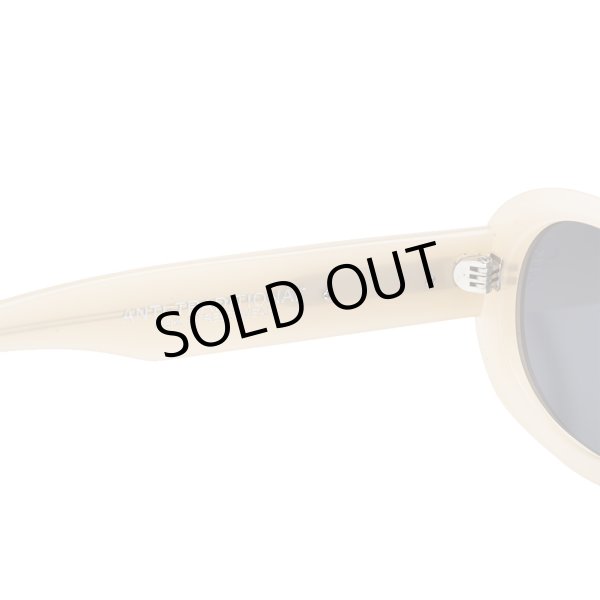 画像4: [FLUTTER] Acetate Narrow Oval Glasses BEIGE (4)