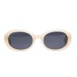 画像1: [FLUTTER] Acetate Narrow Oval Glasses BEIGE (1)