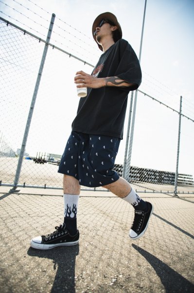 画像7: [FLUTTER]  O/E FL logo Easy Short Pants NAVY (7)