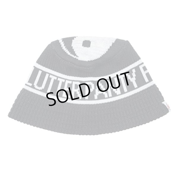 画像1: [FLUTTER] PANTY DROPPER xFLUTTER Yin yang Knit Bucket Hat BLACK (1)