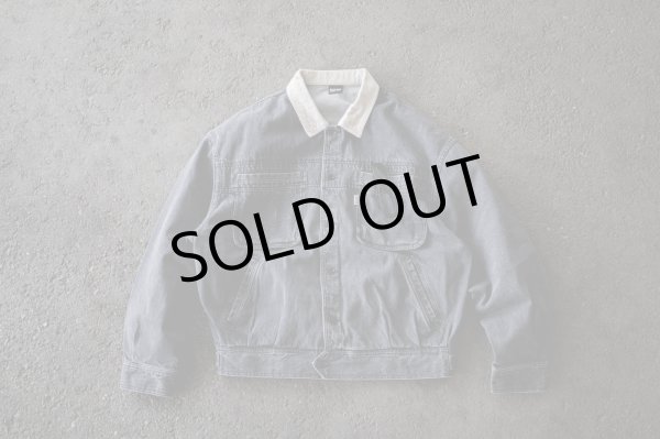 画像1: [FLUTTER] Denim Tracker Jacket BLACK (1)