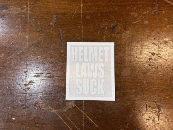画像2: HELMET LAWS SUCK ステッカー WHITE (2)
