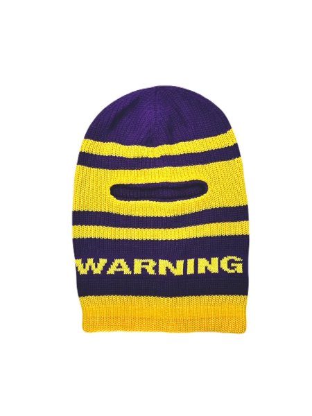 画像1: [THE H.W.DOG&CO x PANTYDROPPER] Balaclava Knit Cap  Purple × Yellow (1)