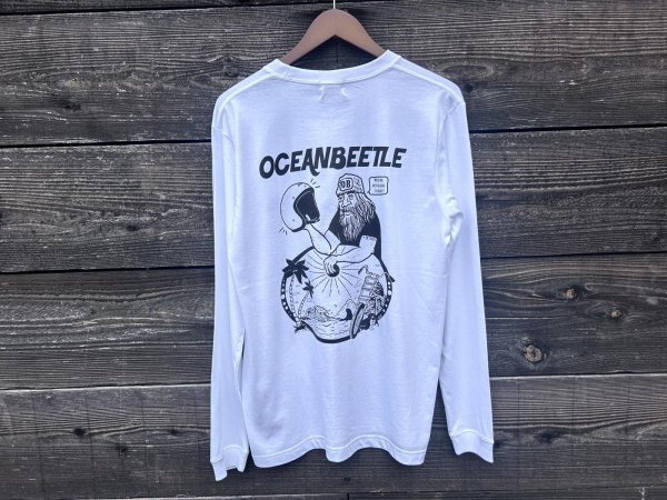 画像1: [BETTY BEE x OCEANBEETLE] BBOB Long-sleeve shirt WHITE (1)