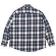 画像2: [FLUTTER] Regular Collar Check Shirt NAVY (2)