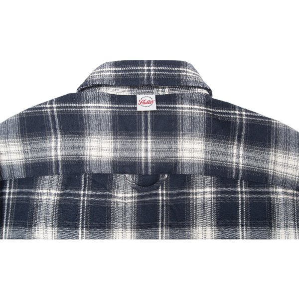 画像5: [FLUTTER] Regular Collar Check Shirt NAVY (5)
