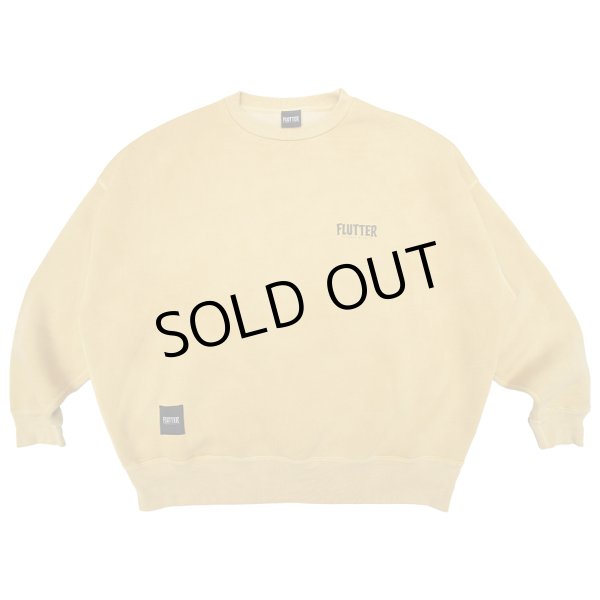 画像1: [FLUTTER] Pigment Dye B/S OG logo Sweat YELLOW (1)