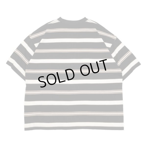 画像2: [FLUTTER] Multi Border B/S S/S Tee　BLACK (2)