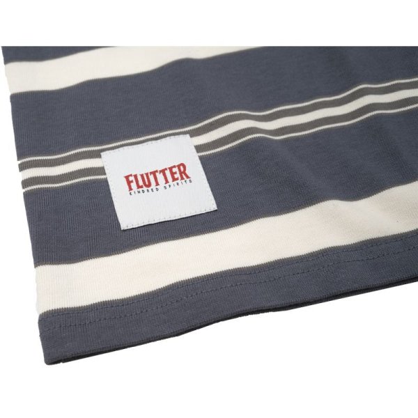 画像3: [FLUTTER] Multi Border B/S S/S Tee　NAVY (3)