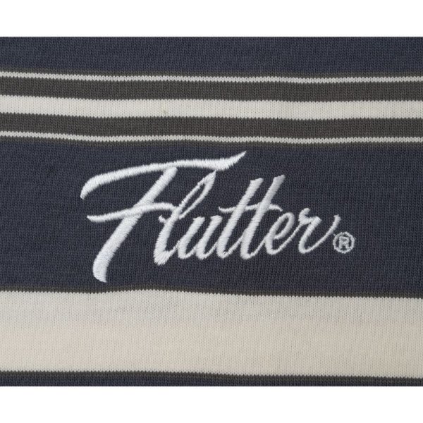 画像5: [FLUTTER] Multi Border B/S S/S Tee　NAVY (5)