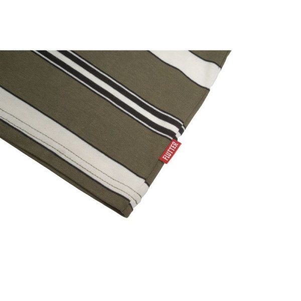 画像4: [FLUTTER] Multi Border B/S S/S Tee　OLIVE (4)