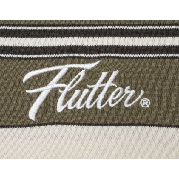 画像5: [FLUTTER] Multi Border B/S S/S Tee　OLIVE (5)