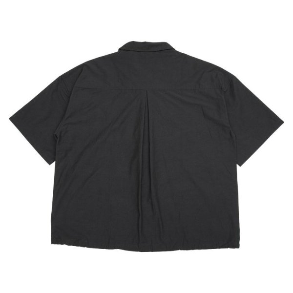 画像2: [FLUTTER] T/C Open Collar S/S Work Shirts　BLACK (2)