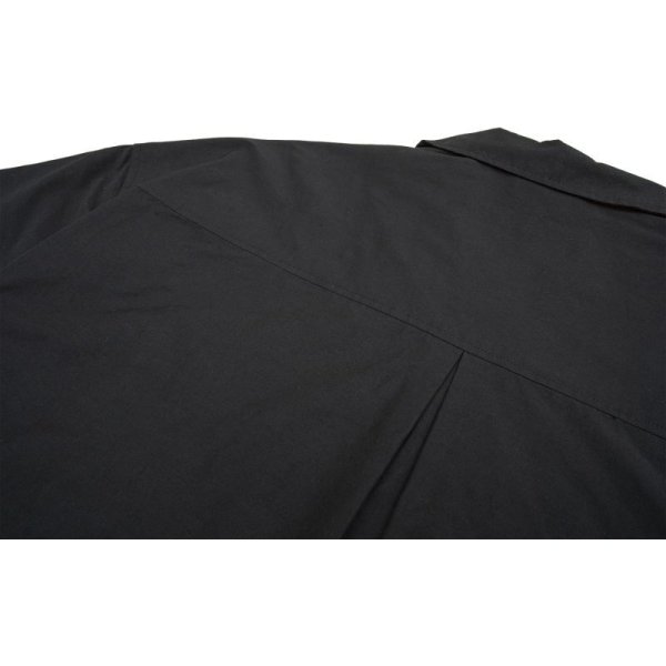 画像4: [FLUTTER] T/C Open Collar S/S Work Shirts　BLACK (4)