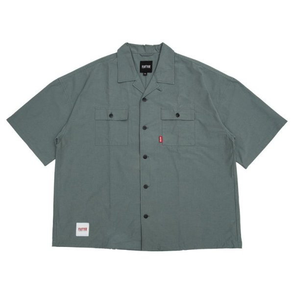 画像1: [FLUTTER] T/C Open Collar S/S Work Shirts (1)